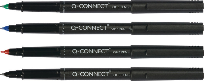Q-Connect Permanent-Marker für Folien und glatte Oberflächen – schwarz
