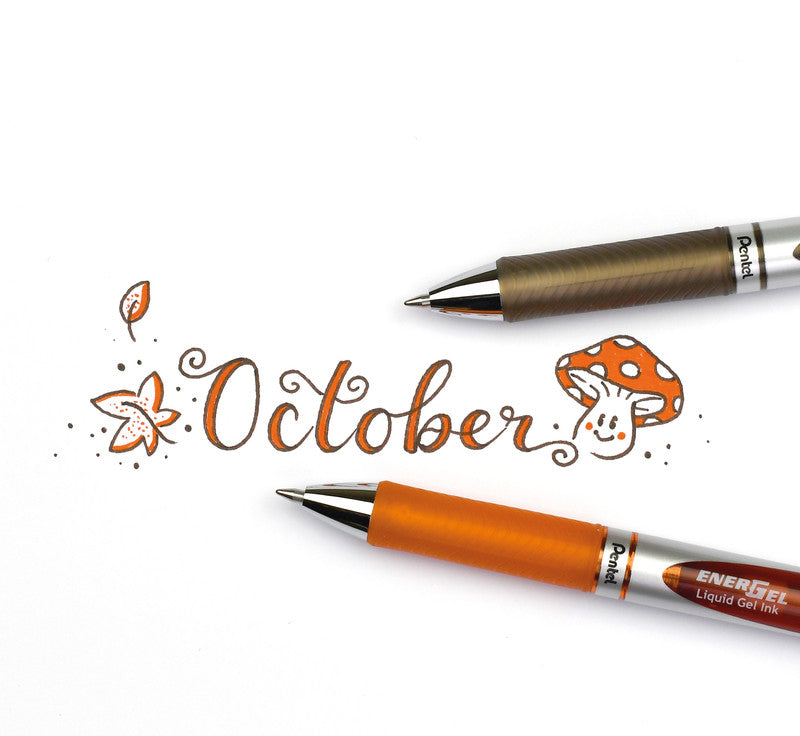 Pentel EnerGel X Gelschreiber – Braun, 0,7 mm, schnelltrocknend, Druck, nachfüllbar