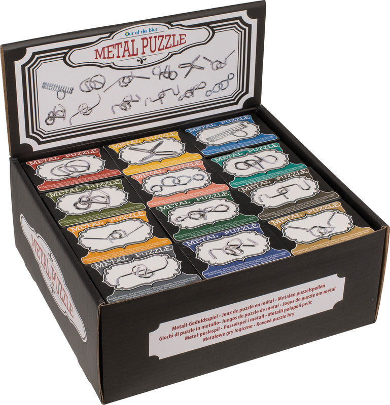 Out oft the blue Out of the Blue Geduldsspiel – ab 1 Spieler, 12 Spiele, 70 × 14 × 46 mm, Metall, Silber