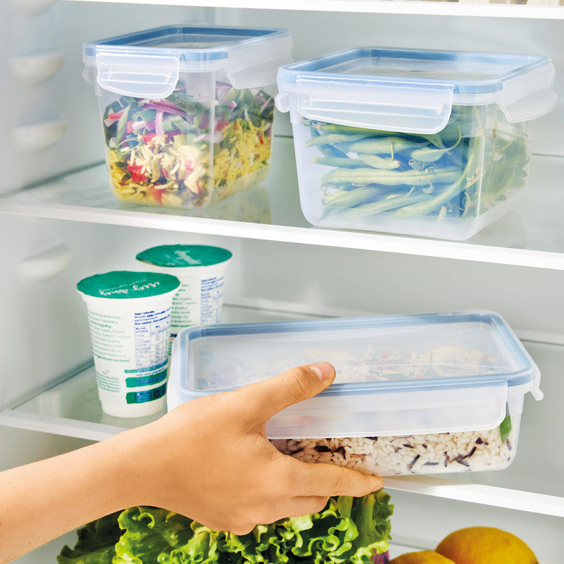 Rotho Kühlschrankdose Clic & Lock – 1,5 l – rechteckig – 23,9 × 7,1 × 16 cm – PP – transparent