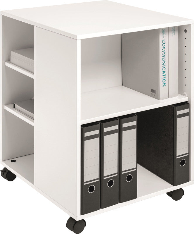 Durable Multifunktionswagen – Spanplatte, Weiss, 52,8 × 74,8 × 59,2 cm