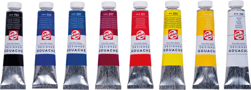 Talens Gouache – Zinnoberrot, 3 × 20 ml
