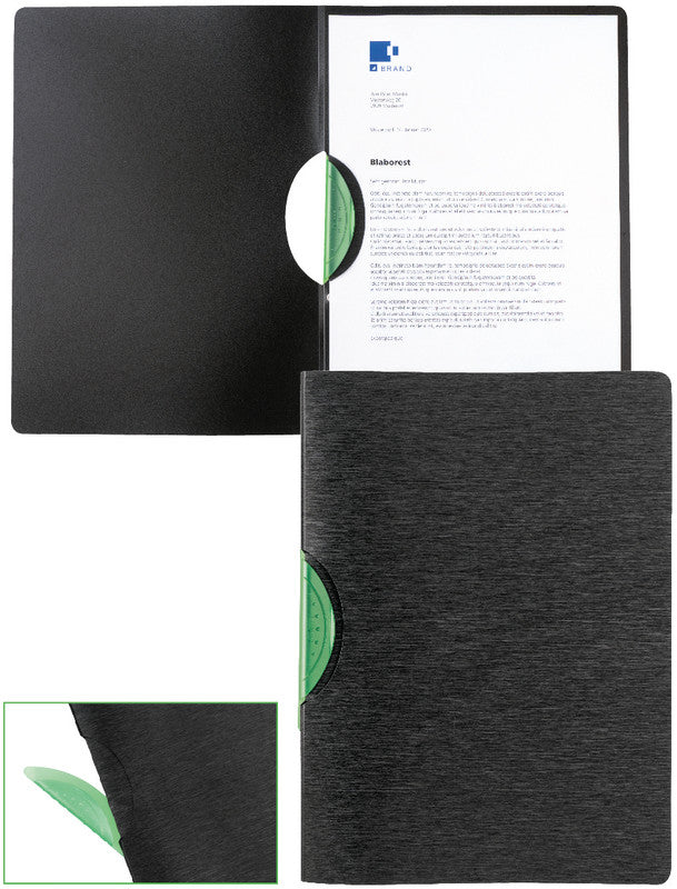 Kolma Schnellhefter – A4, PP, schwarz, Kunststoff-Deckleiste, Schutzfalz