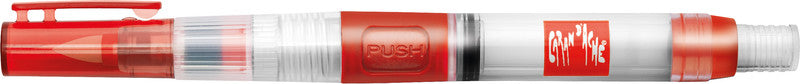 Caran d-Ache Caran d'Ache Aquarellpinsel – Rot, Synthetik, Länge 140 mm, 1er-Pack, ab 3 J., mit Wassertank, Pumpmechanik