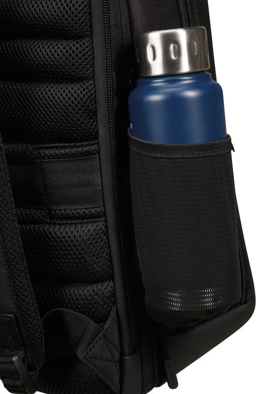 Samsonite Stackd Biz Notebook-Rucksack – 22/30 l, Aufsteckfunktion, USB-Port, recyceltes PET (rPET), Schwarz