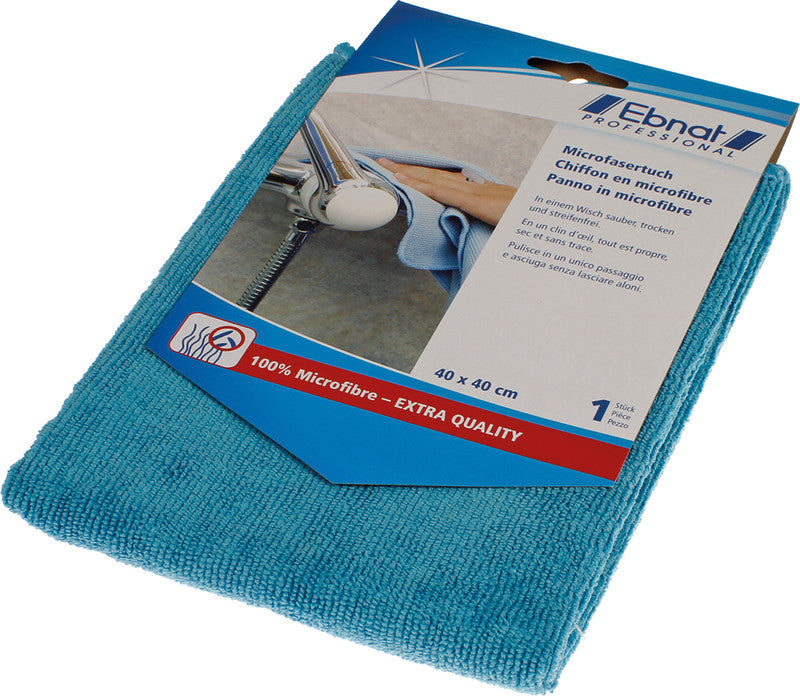 Ebnat Mikrofasertuch, waschbar bis 90 °C, blau, 40 × 40 cm, 1 Stk.