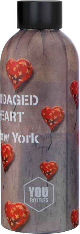 Youbottles Trinkflasche Dual – 5 dl – Edelstahl, isoliert, Schraubverschluss – Banksy Bandaged Heart