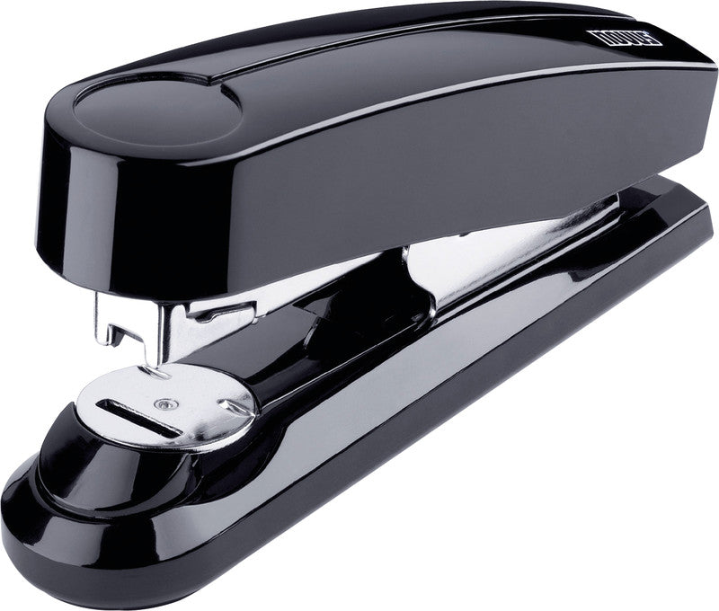 Novus B4 FC – Hefter, für 24/6, 26/6, 24/8, Flat-Clinch, Federmechanik, Einlegetiefe 60 mm, Schwarz