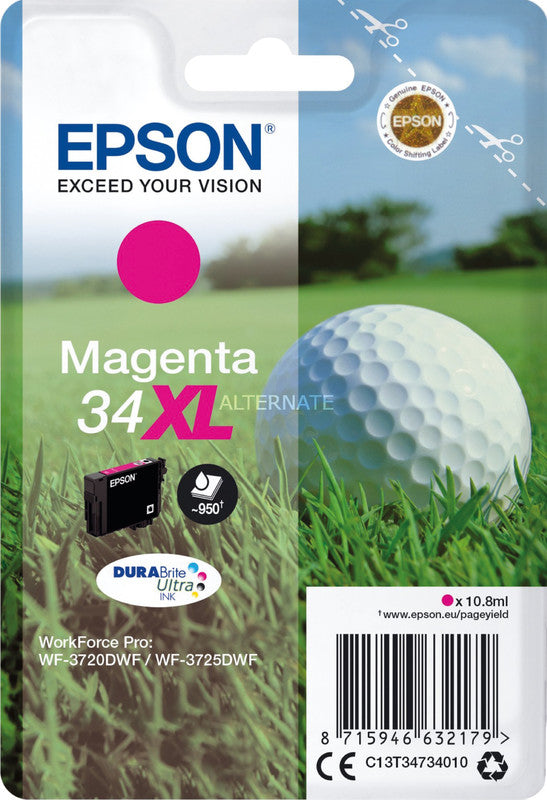 Epson Tintenpatrone 34XL, Magenta, 950 Seiten