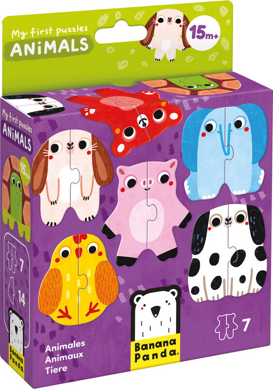 Banana panda Puzzle Tiere – 14 Teile – 14,5 × 19 cm – ab 1 Jahr