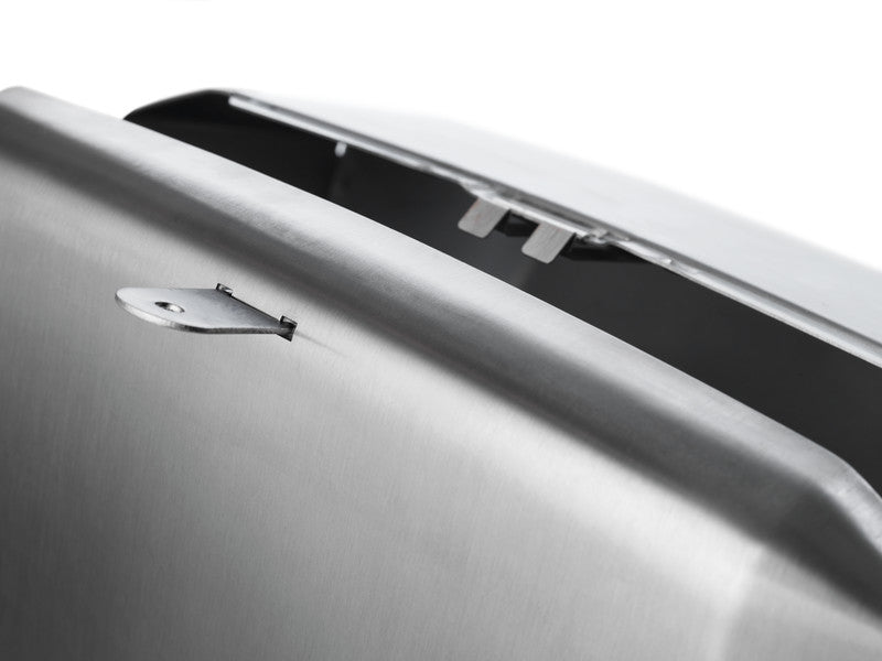 Katrin Falthandtuchspender Edelstahl Silber – für Falthandtücher bis 260 mm – 275 × 330 × 132 mm