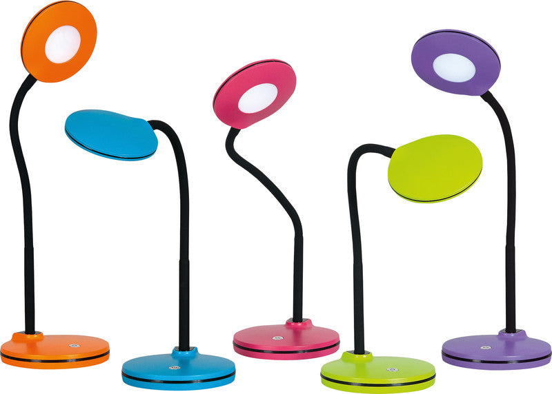 Hansa LED-Tischleuchte Splash – 3-stufig dimmbar, Touchfeld, flexibler Schwanenhals