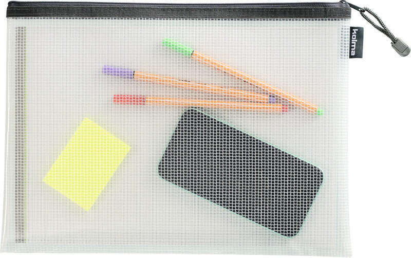 Kolma Etui Reissverschlusstasche – anthrazit – Kunststoff – 23,5 × 12,5 × 0,8 cm