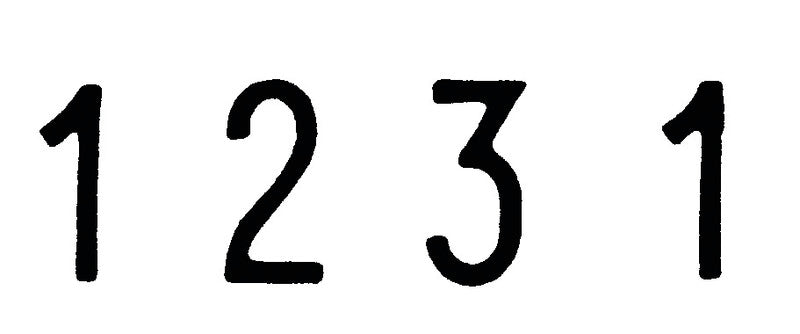 Trodat Motivstempel – Motiv: Zahlen, Metall, 18 × 5 mm