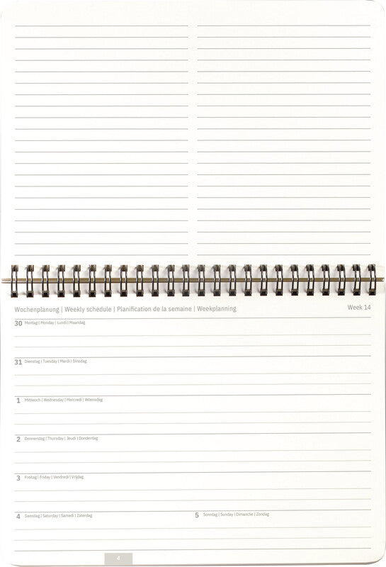Sigel Conceptum Wochenplaner – 1 Monat/2 Seiten, Spiralbindung, 22 × 21,3 cm, mit Ständer, Jan–Dez 2026, PEFC