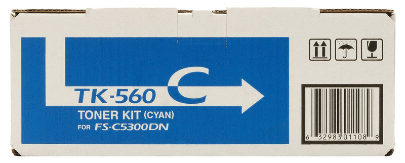 Kyocera – Toner TK-560C – cyan, 10000 Seiten – für Farb-Laserdrucker/Multifunktionsgeräte