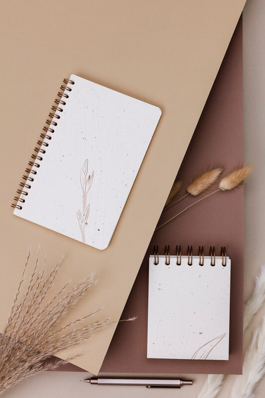 Clairefontaine Spiralheft, 110 × 170 mm, punktkariert, Spiralbindung, 50 Blatt, 90 g/m² – beige