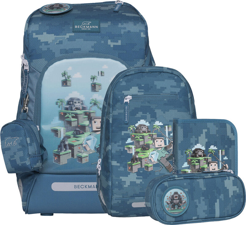 Beckmann Schulrucksack Active Air Flx – 6-teilig – Jungle Game – recycelter Bestandteil