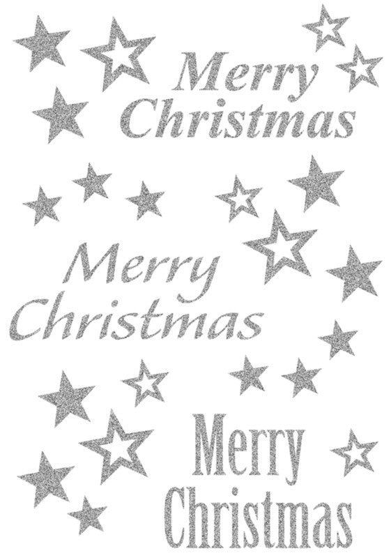 HERMA Schmucketiketten – Merry Christmas – 24 Stück – permanent – Silber