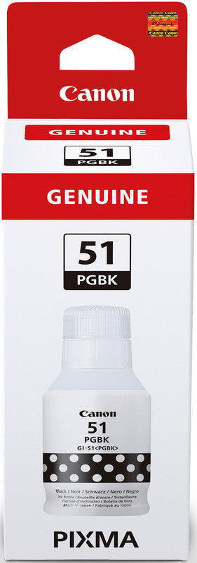 Canon Tintenpatrone GI-51, schwarz, 170 ml – für Inkjetdrucker/Multifunktionsgeräte
