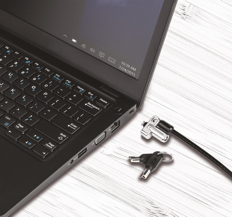 Kensington Slim N17 2.0 Notebookschloss – für ultradünne und 2-in-1-Notebooks, schwarz