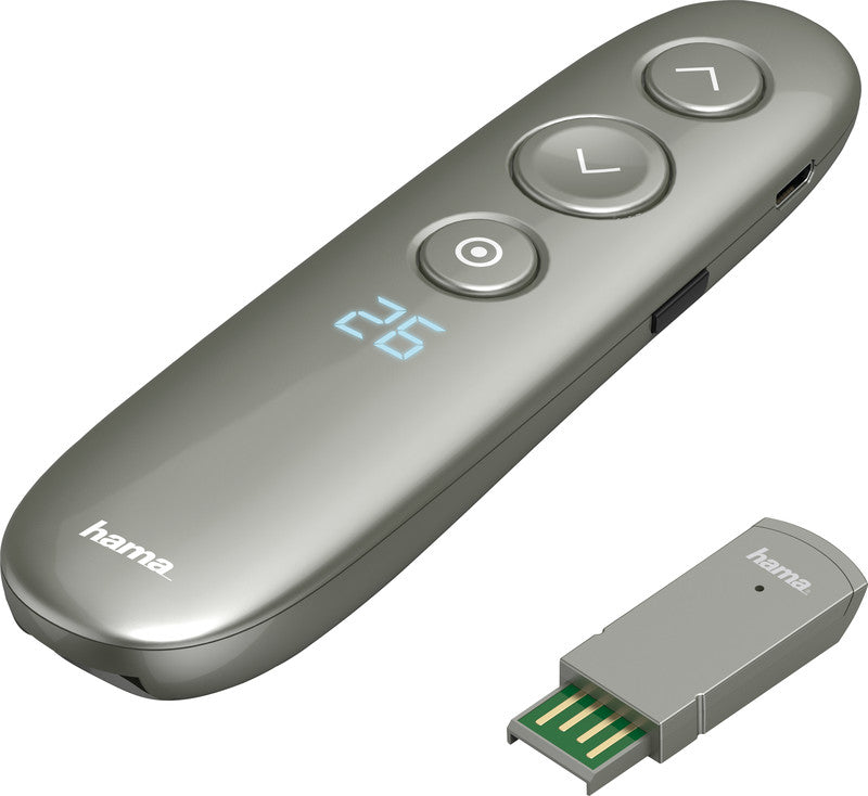 Hama Spot-Pointer – Presenter – Spot-Funktion, Dongle, Reichweite 20 m, für Zoom/Teams/Blue Jeans
