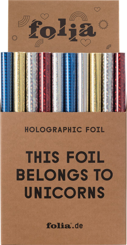 Folia Holografische Folie – selbstklebend – sortiert – 400 × 1000 mm