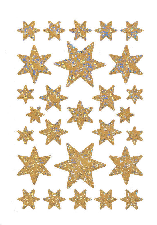HERMA Geschenketiketten – Sterne – 27 Etiketten – permanent, Kunststoff – Bogen 84 × 120 mm