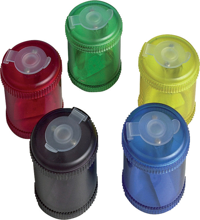 Dux Spitzer – manuell, 1-Loch, mit Behälter, für Blei- & Buntstifte Ø 8 mm, Kunststoff, assortiert, Classic