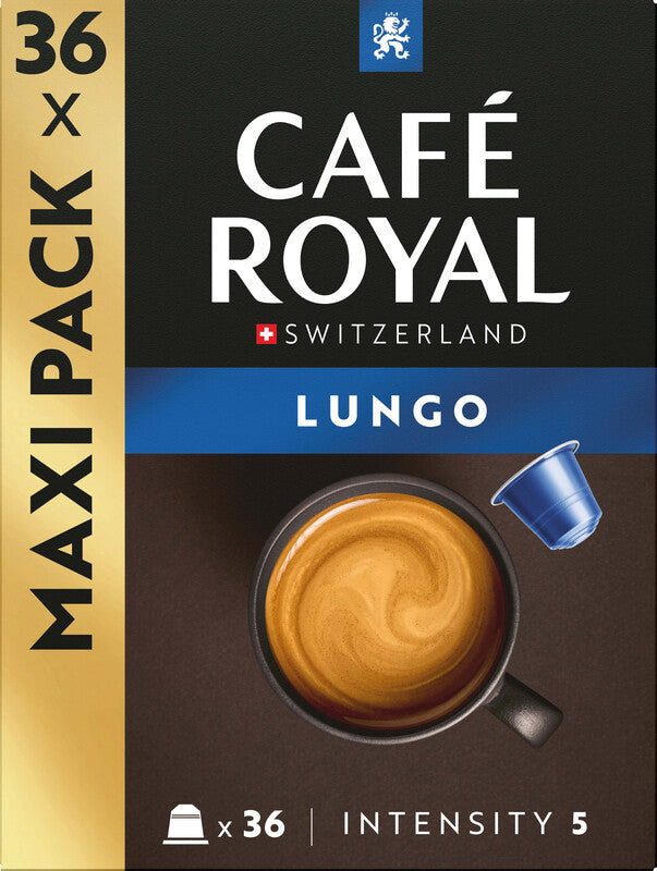 Café Royal Kaffeekapseln Lungo – für Nespresso – Intensität 5 – 36 Kapseln