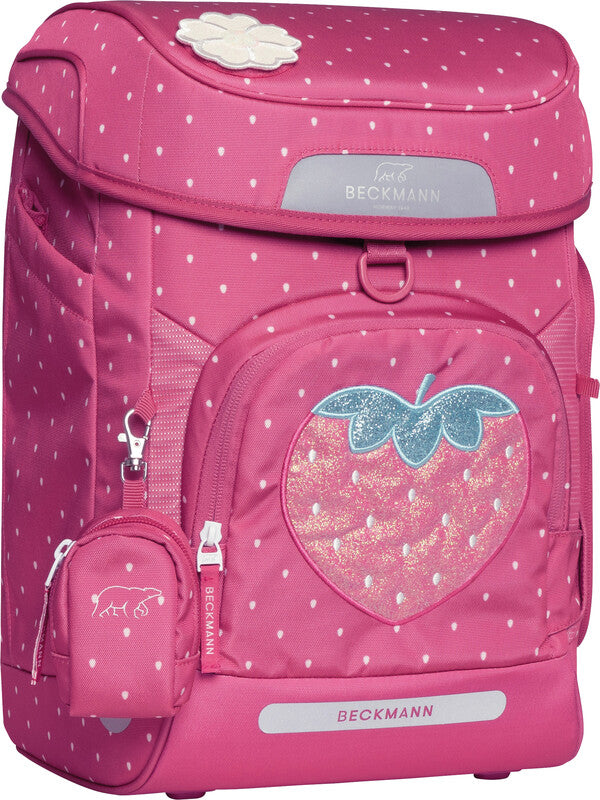 Beckmann Schulrucksack Plus Air – Strawberry – 28,0×40,5×23,0 cm – 20 l – Recycelte Materialien