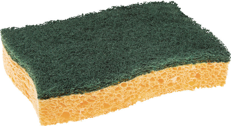 3M Schwamm – Naturfaser, 10,5 × 2,1 × 7,2 cm, Gelb, für Metallbehälter, Pfannen, Gartengeräte, 2 Stk.