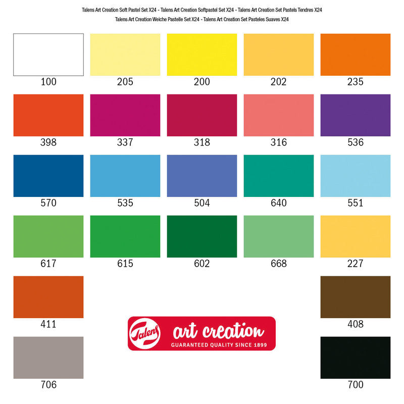 Talens Soft Pastelle – 24 Stk., Kartonetui