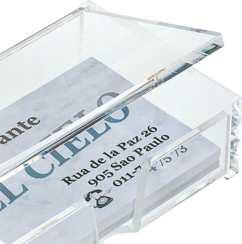 Sigel Stiftschlaufe – Acryl, Transparent, 100 × 30 mm – für Visitenkarten bis 90 × 58 mm