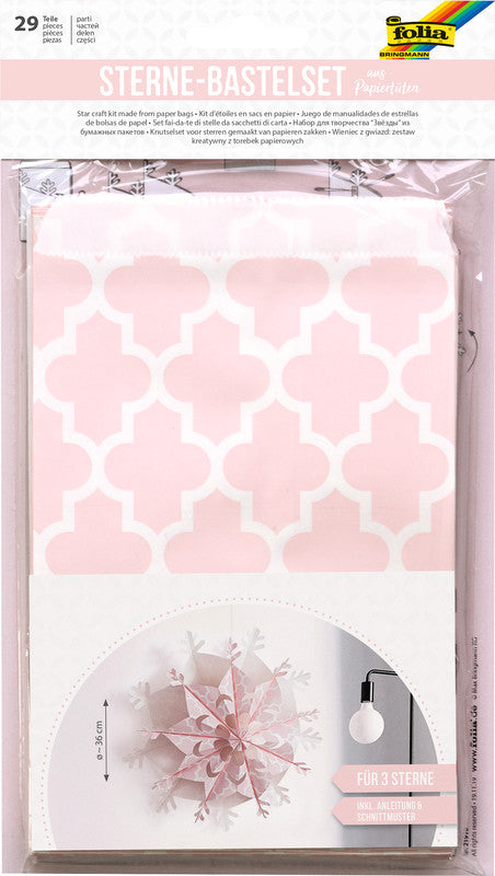 Folia Bastelset Sterne – 28 Papiertüten – Ø 360 mm