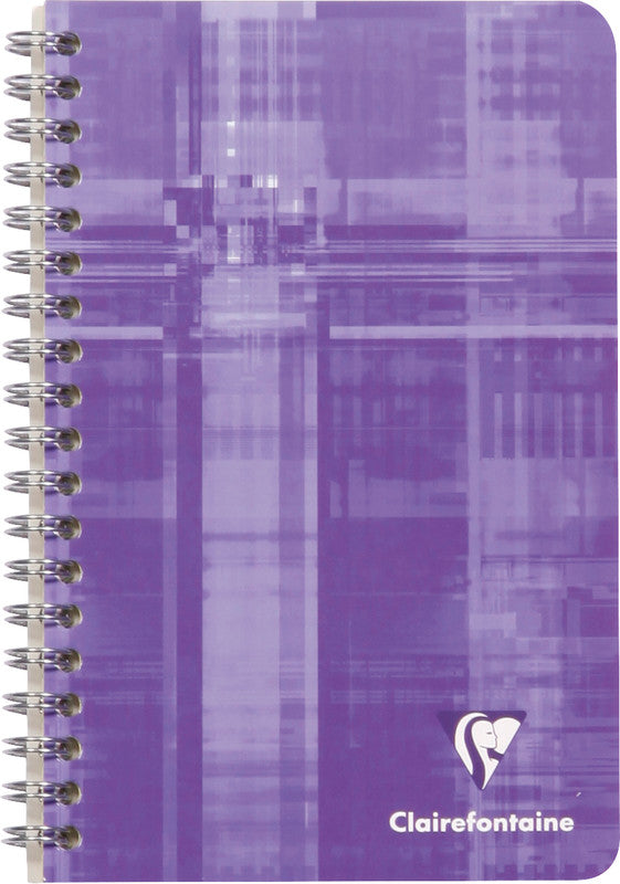 Clairefontaine Spiralheft, 110 × 175 mm, kariert, 5 mm, 96 Seiten, 90 g/m² – sortiert