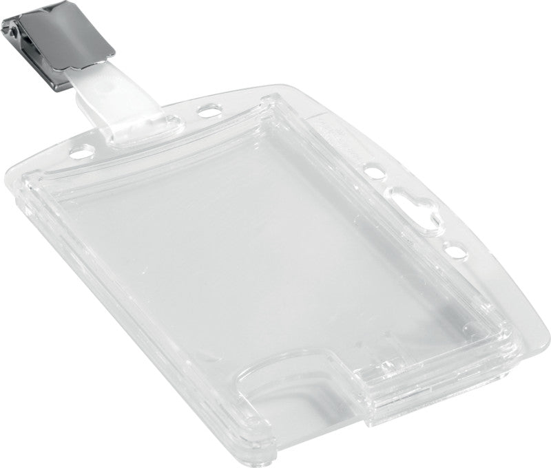 Durable Magnetclip – 87 × 54 mm, transparent, für 2 Betriebsausweise, 25er-Pack