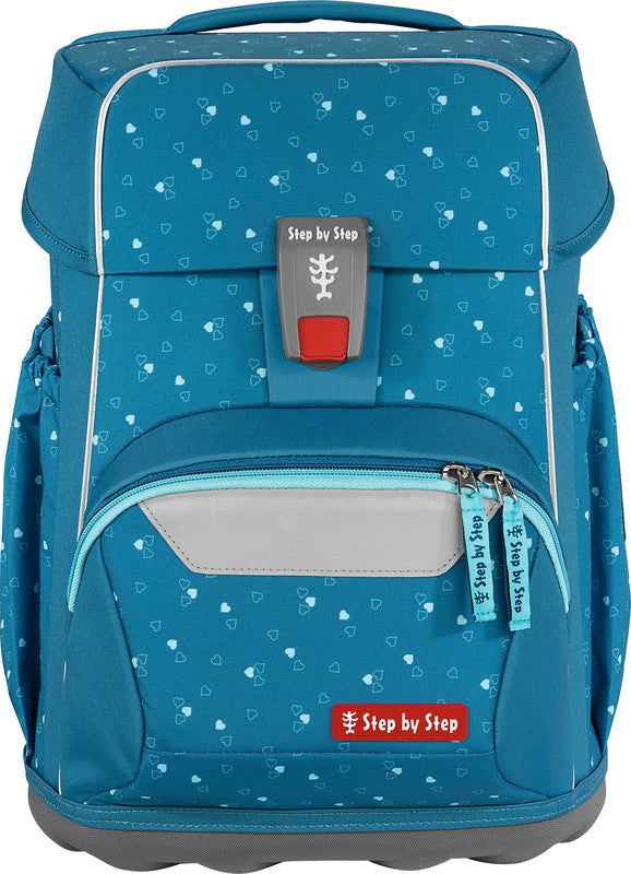 Step by Step Schulrucksack-Set Basis – 4-teilig – Blue Hearts