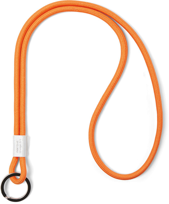 Pantone by Copenhagen Schlüsselanhänger Lang – Nylon/Metall, Orange, Bandlänge 48 cm