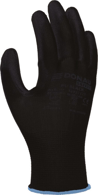 Office products Arbeitshandschuhe – Grösse L, 2 Stück – PES mit PU-Beschichtung, EN 388, EN 21420, CE, Schwa