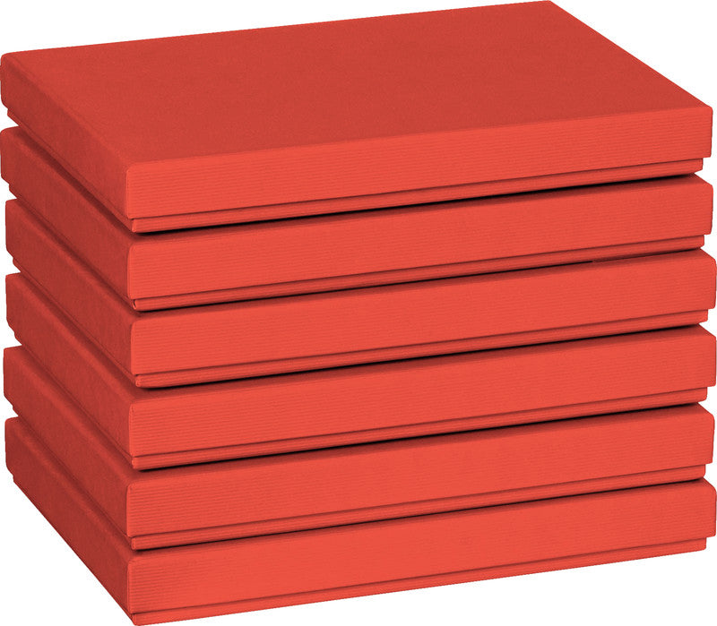 Stewo Geschenkbox – Strukturprägung, FSC – 240 × 60 × 165 mm – Rot