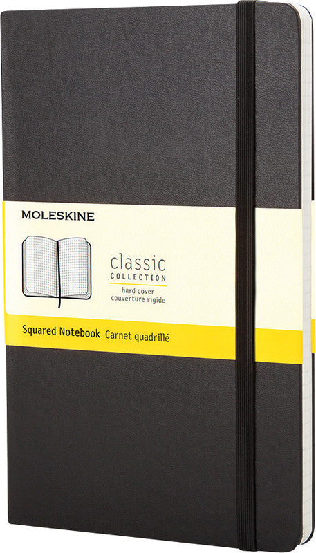 Moleskine Notizbuch Classic Collection, kariert, Leimbindung, Hardcover, 240 Seiten, 70 g/m² – schwarz