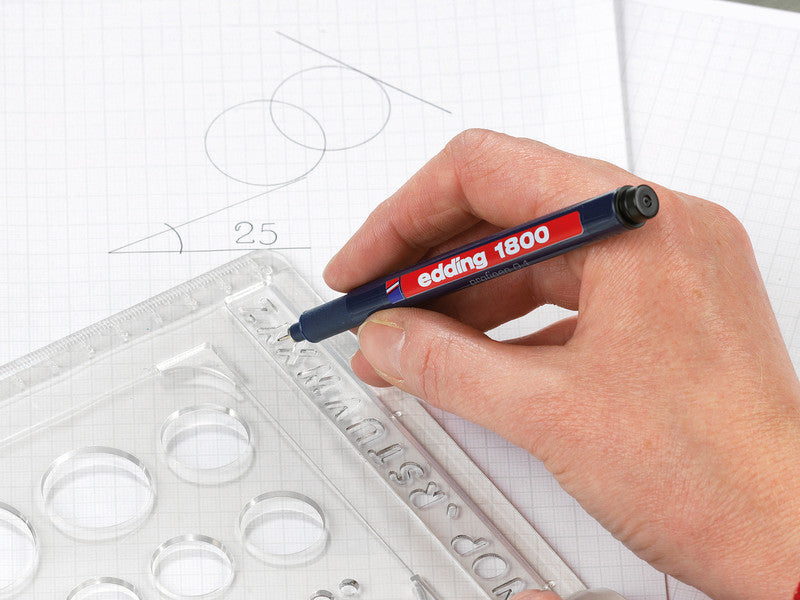 Edding 1800 Fineliner 0,5 mm – schwarz – wasserfest, dokumentenecht