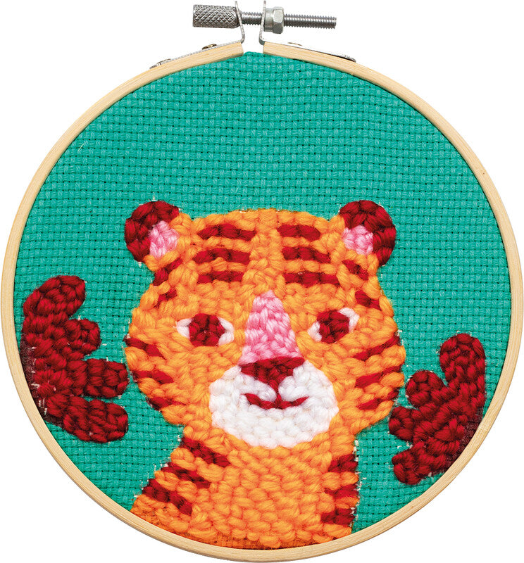 My Mandarine – Punch Needle-Set Tiger – 4 Farben – 180 × 180 mm