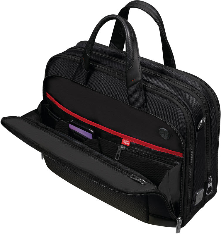 Samsonite Pro-DLX 6 Notebook-Tasche – 16/23 l, wasserabweisend, RFID-Fach, Nylon, schwarz
