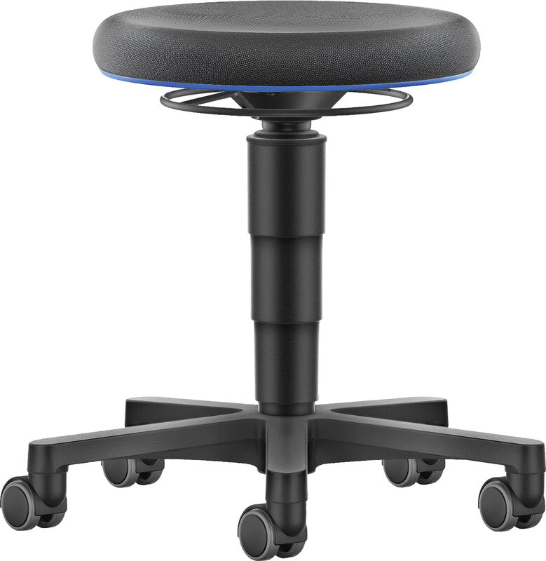 Bimos Allround Stehhocker – Kunstleder – Schwarz, stufenlos höhenverstellbar, 45–65 cm