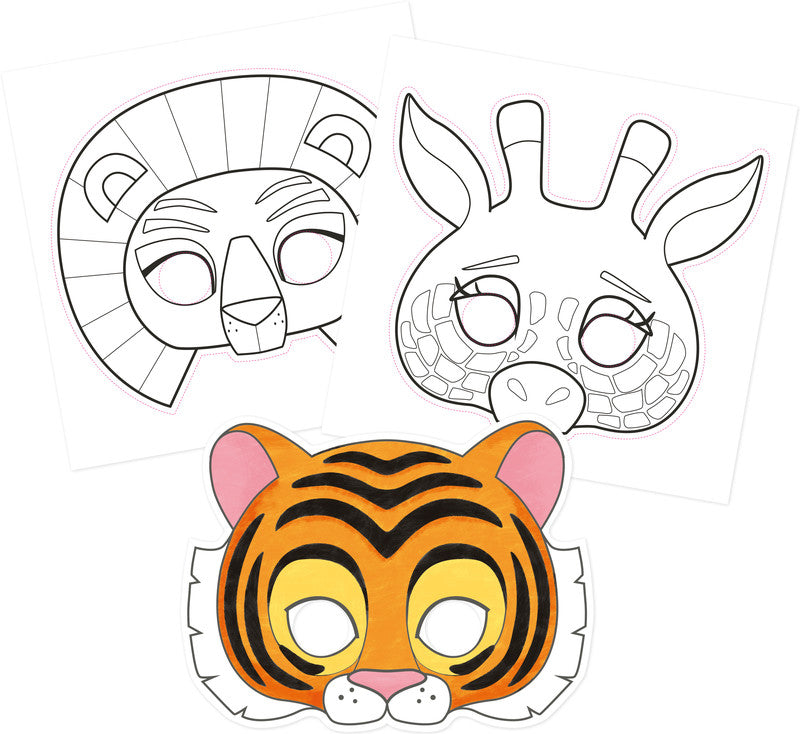 Avenue mandarine Graffy Pop Maskenmalbuch, Zeichenpapier, 20 × 25,5 cm, Mehrfarbig, ab 5 Jahren
