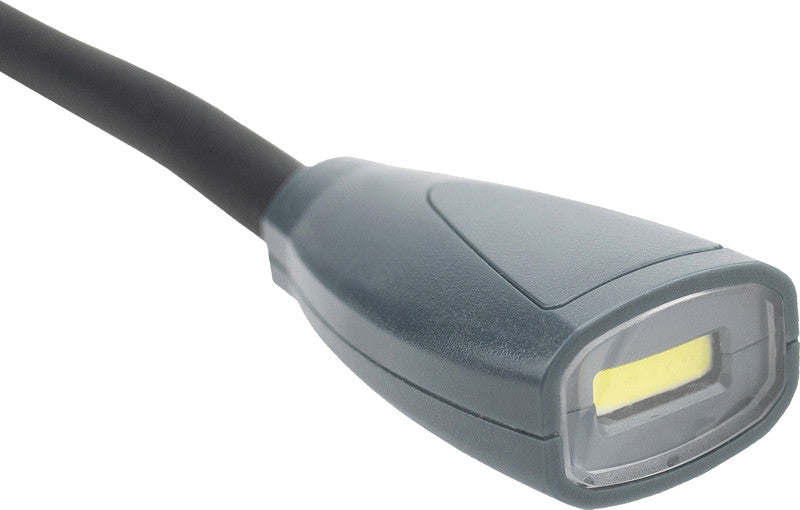 Carson Nackenleuchte – LED, 70 lm, Batteriebetrieb 3×AAA, B 191×H 297×T 48 mm, Schwarz/Grau