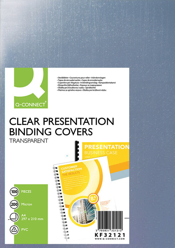 Q-CONNECT Bindedisc-Ringe – transparent, Kunststoff – 100 Stk.