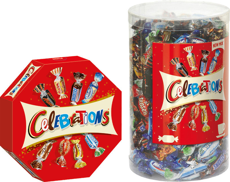 Celebrations Schokoladensnack Mini-Riegel – Sortiert, Schachtel, 385 g